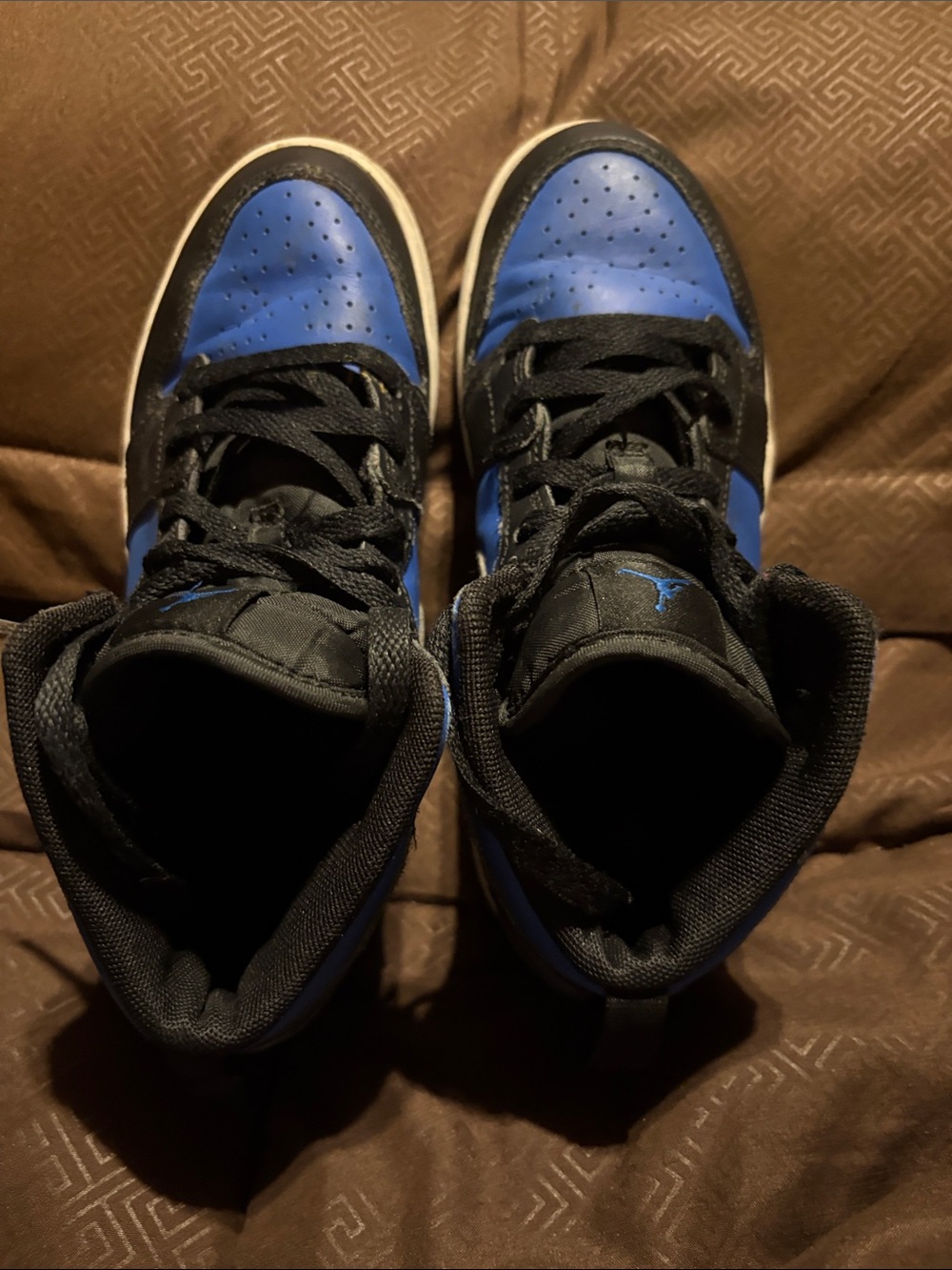 Jordan Kids High-Top Sneakers in Black and Blue